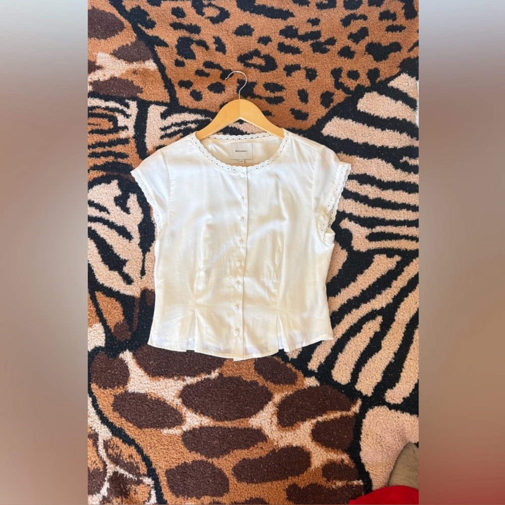Reformation Valetta Two Piece In White, brand new, never worn, no flaws. - Picture 11 of 15